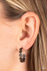 Floral Fad - Brass Earrings - Paparazzi Accessories