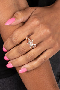 Fetching Flutter - Rose Gold Ring - Paparazzi Accessories