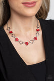 Contemporary Cupid - Red Necklace - Paparazzi Accessories
