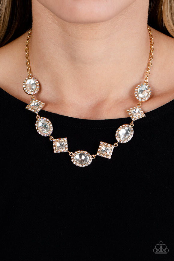Diamond of the Season - Gold Necklace - Paparazzi Accessories ...