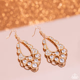 Majestic Masquerade - Gold Earrings - Paparazzi Accessories