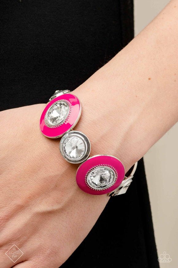 Lustrous Lass - Pink Bracelet - Paparazzi Accessories