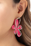 Glimmering Gardens - Pink Post Earrings - Paparazzi Accessories