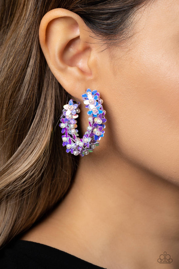 Purple paparazzi earrings Clearance