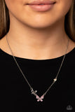 Cant BUTTERFLY Me Love - Pink Necklace - Paparazzi Accessories
