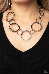 Shimmering Symphony - Black Necklace - Paparazzi Accessories