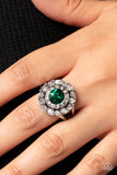 Twinkling Trance - Green Ring - Paparazzi Accessories