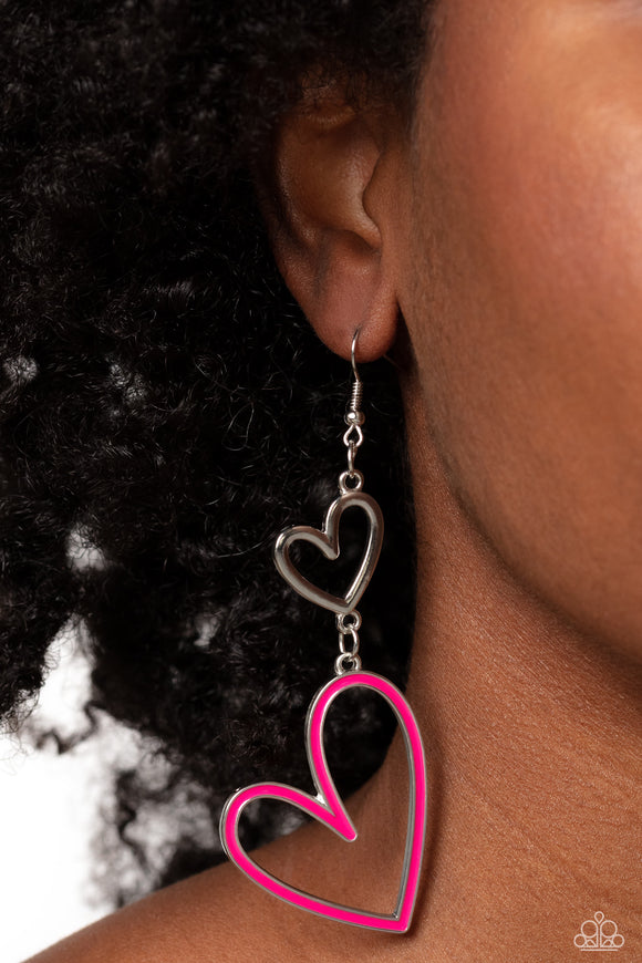 Pristine Pizzazz - Pink Earrings - Paparazzi Accessories