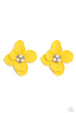 jovial-jasmine-yellow-post earrings-paparazzi-accessories
