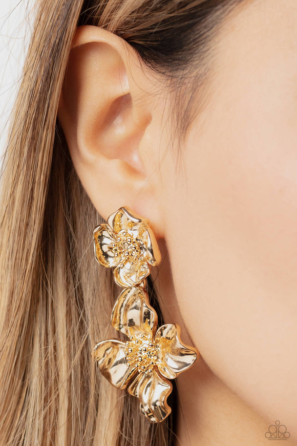 Gilded Grace - Gold Post Earrings - Paparazzi Accessories