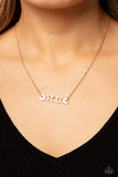 LUNAR or Later - Rose Gold Necklace - Paparazzi Accessories