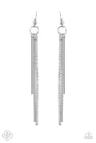 7 Days a SLEEK - White Earrings - Paparazzi Accessories Earrings Bedazzle Me Pretty Mobile Fashion Boutique