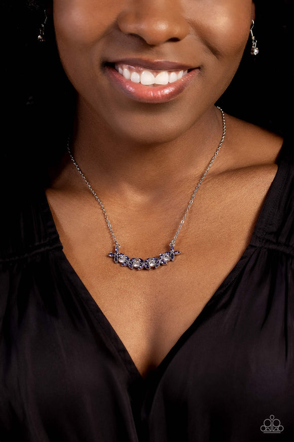 Floral Fanfare - Purple Necklace - Paparazzi Accessories