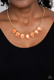 FLIRTY Dancing - Orange Necklace - Paparazzi Accessories