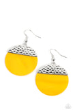 shell-out-yellow-earrings-paparazzi-accessories