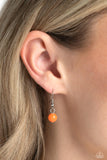Textured Trailblazer - Orange Necklace - Paparazzi Accessories