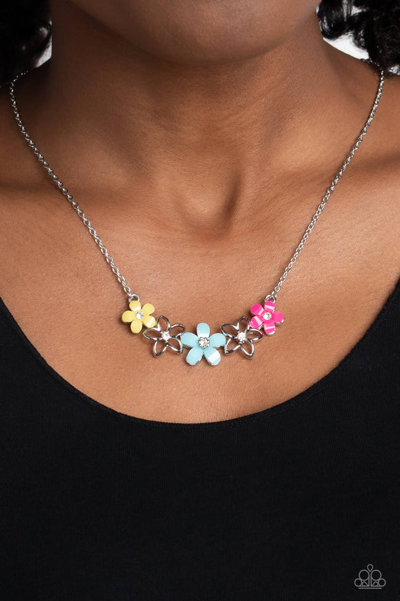 WILDFLOWER About You - Blue Necklace - Paparazzi Accessories