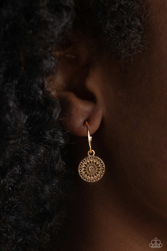 Mandala Maiden - Gold Earrings - Paparazzi Accessories