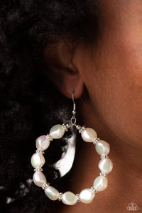 The PEARL Next Door - White Earrings - Paparazzi Accessories