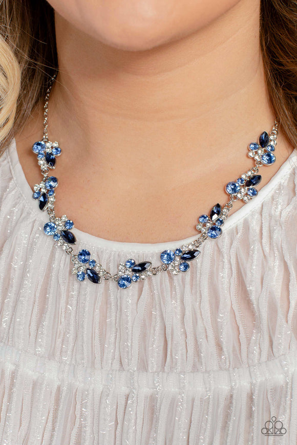 Swimming in Sparkles - Blue Necklace - Paparazzi Accessories