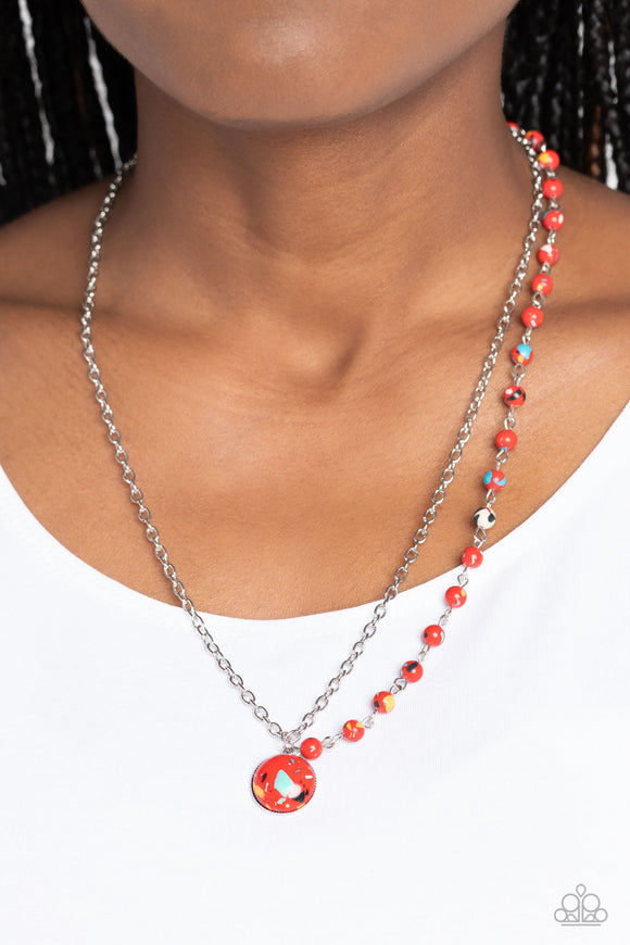 Local Legend - Red Necklace - Paparazzi Accessories