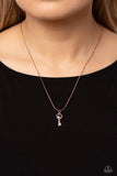 LOVE-Locked - Rose Gold Necklace - Paparazzi Accessories