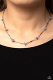 Chiseled Construction - Blue Necklace - Paparazzi Accessories