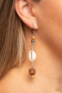 Coastal Cowabunga - Brown Earrings - Paparazzi Accessories