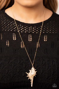 Sea CONCH - Gold Necklace - Paparazzi Accessories