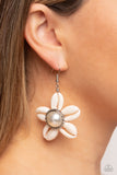 Say SEAS - White Earrings - Paparazzi Accessories