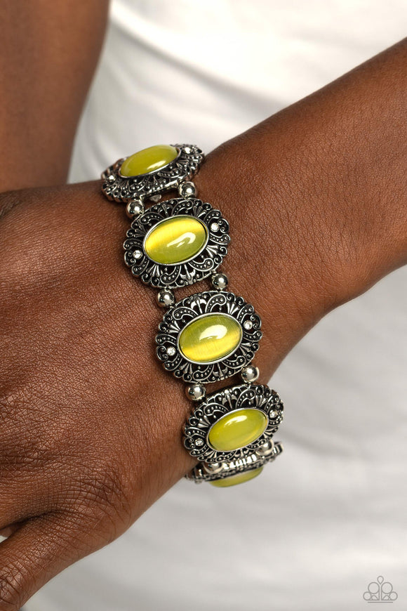 Vintage Vault - Yellow Bracelet - Paparazzi Accessories – Bedazzle