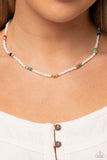 Tis the SEA-SUN - White Necklace - Paparazzi Accessories