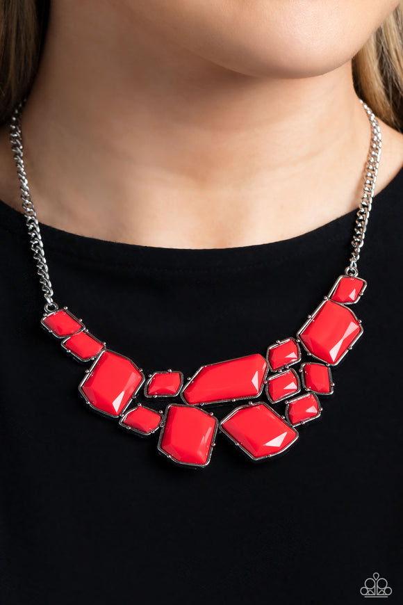 Energetic Embers - Red Necklace - Paparazzi Accessories
