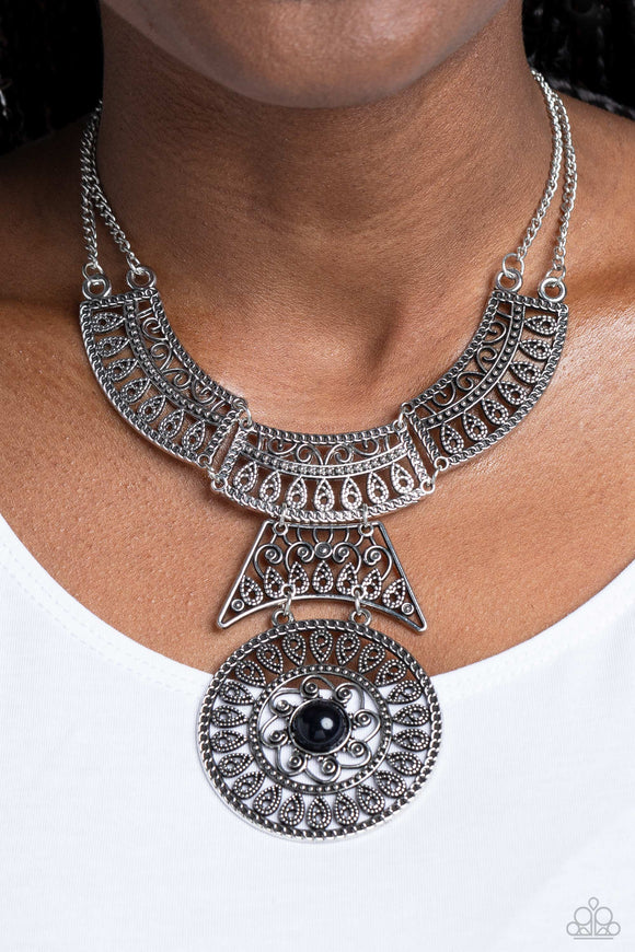 Fetching Filigree - Black Necklace - Paparazzi Accessories