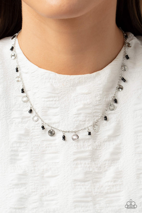 Sand Dollar Sass - Black Necklace - Paparazzi Accessories