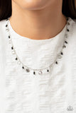 Sand Dollar Sass - Black Necklace - Paparazzi Accessories