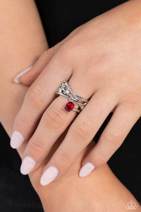 Alternating Allure - Red Ring - Paparazzi Accessories
