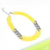 Curb Your Enthusiasm - Yellow Necklace - Paparazzi Accessories