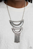 Fringe Festival - Silver Necklace - Paparazzi Accessories