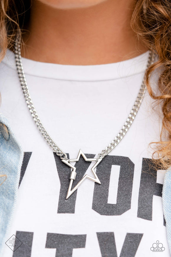 Playful Popstar - Silver Necklace - Paparazzi Accessories