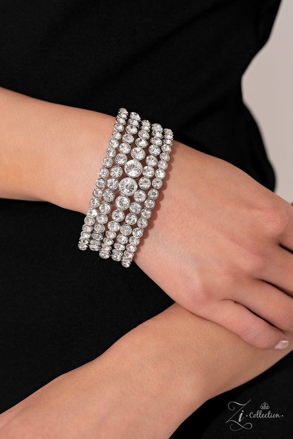 More than a Moment - White - 2023 Zi Collection Bracelet  - Paparazzi Accessories