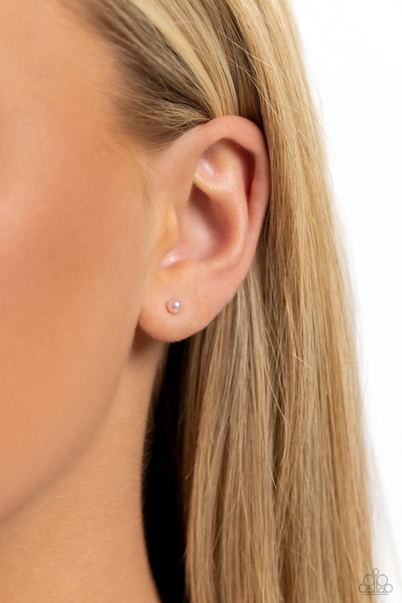Dainty Details - Pink Post Earrings - Paparazzi Accessories