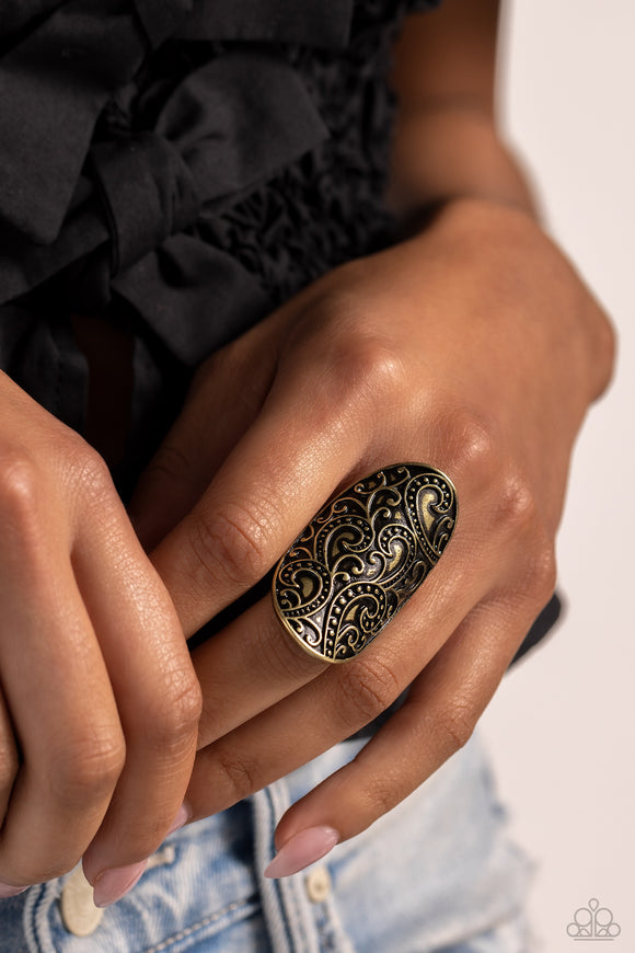 PAISLEY for You - Brass Ring - Paparazzi Accessories