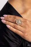 Tilted Talent - Gold Ring - Paparazzi Accessories