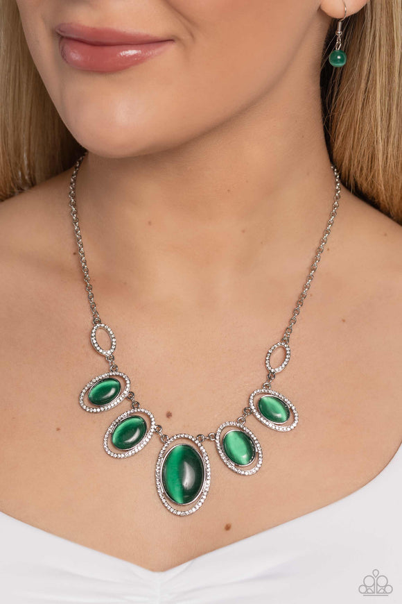 A BEAM Come True - Green Necklace - Paparazzi Accessories