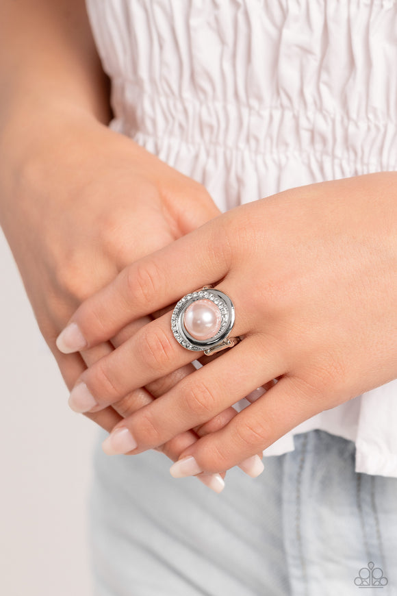 Folded Flair - Pink Ring - Paparazzi Accessories