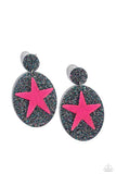 galaxy-getaway-pink-post earrings-paparazzi-accessories