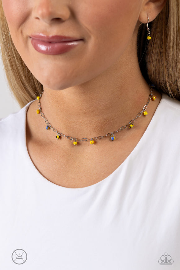 Beach Ball Bliss - Yellow Necklace - Paparazzi Accessories