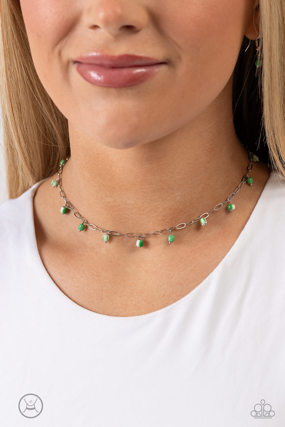 Beach Ball Bliss - Green Necklace - Paparazzi Accessories