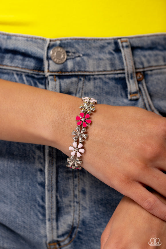 Floral Fair - Pink Bracelet - Paparazzi Accessories